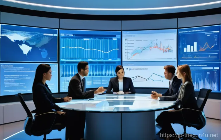 무역협상 중 의사결정 프로세스 개선 방법 - **Prompt:** A diverse group of professional business individuals, including men and women in smart b...