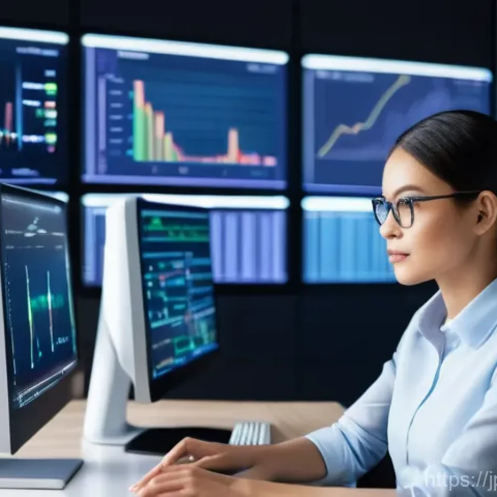 무역협상가의 시간 관리 비법 - **Prompt: "A highly focused professional (male or female) in a bright, modern office, wearing smart ...