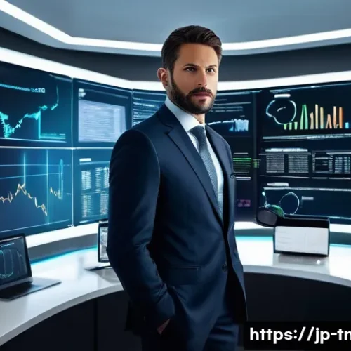 무역협상가로 성공하기 위한 필수 역량 - **A professional in a sleek, modern office, demonstrating foresight and data analysis.**
    "A shar...